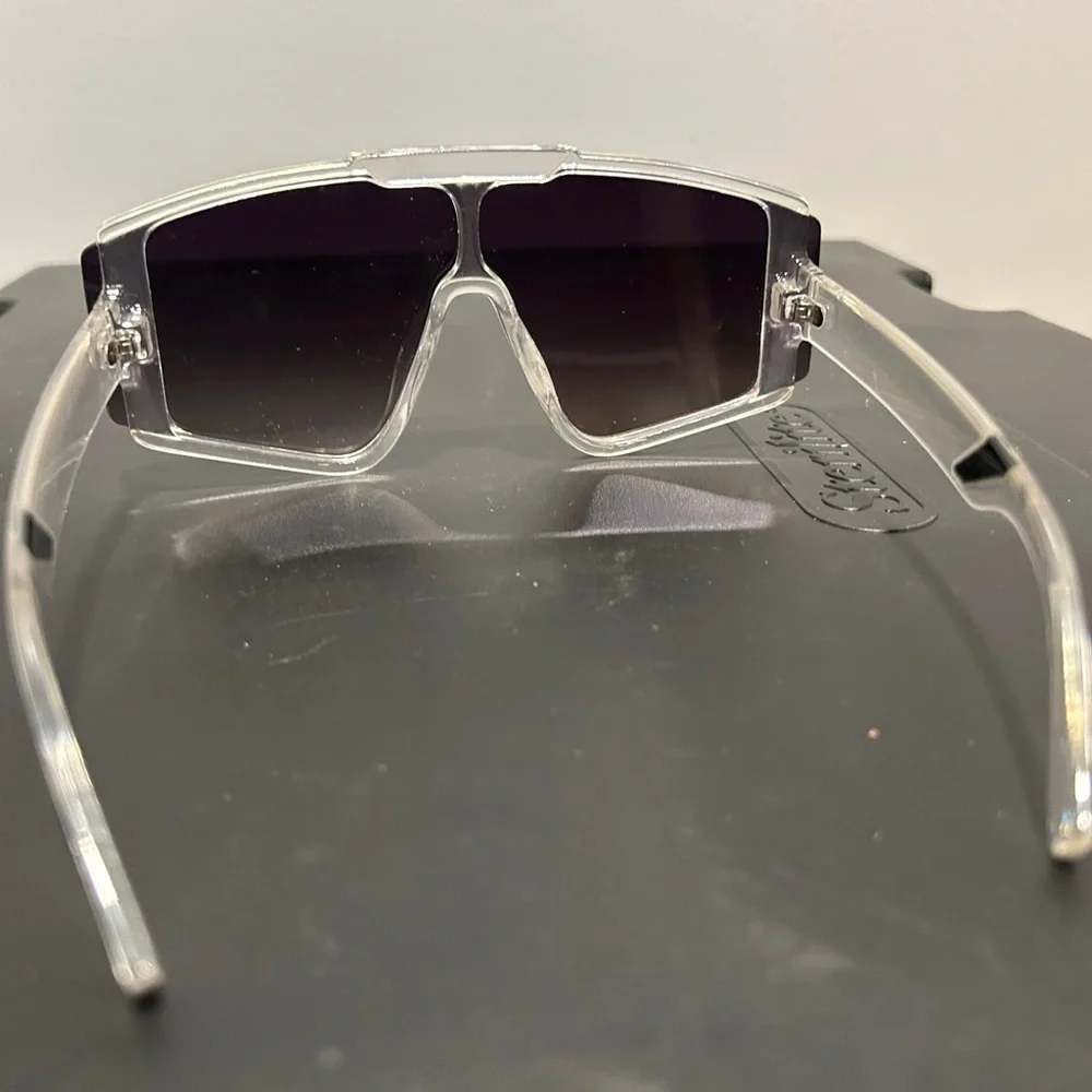 Stylish Black and Silver Wearable Tech Glasses